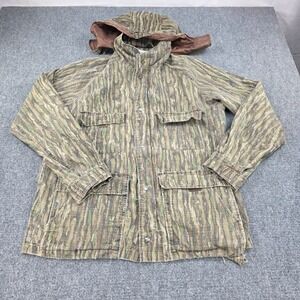 Vintage Trophy Ridge Camo Hunting Jacket Men's Size M Real Tree Hooded Outdoor